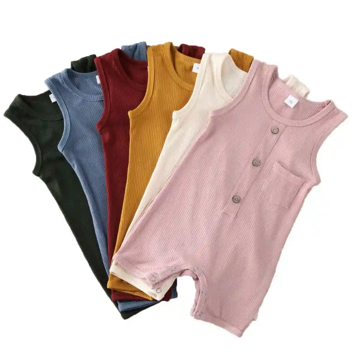 Baby Boy Girl Clothes Sleeveless Bodysuit from Bangladesh Factory